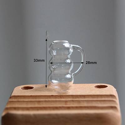 Glass Cups Miniature Ornaments