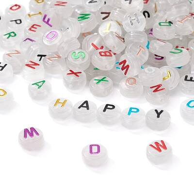 150Pcs Luminous Acrylic Beads