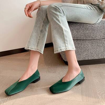 CHIKO Azalea Square Toe Block Heels Pumps Shoes