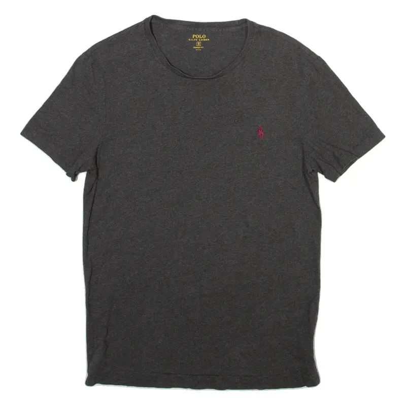 POLO RALPH LAUREN Mens T-Shirt Grey Crew Neck S