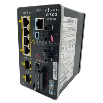 Cisco IE-2000-4TS-G-B-RF | Industrial Ethernet IE 2000 Series 4 x FE Ports 10/100Base-TX + 2 x GE SFP Ports Layer 2 Managed F...