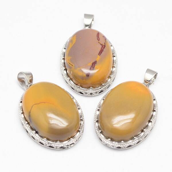 Natural Mookaite Pendants