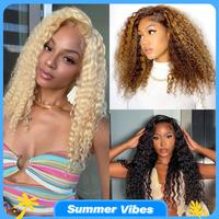 FABA 9x6 HD Lace Closure Water Wave 100% Human Hair Wig Natural Hairline with Baby Hair Glueless Pre-Cut Lace Wig for Easy In...
