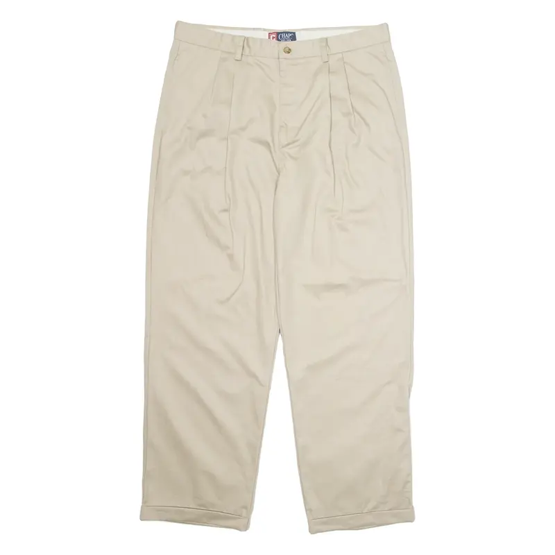 CHAPS Chino Mens Trousers Beige Regular Straight W36 L30