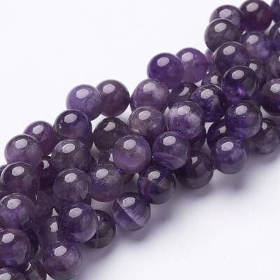 Round Amethyst Beads Strands