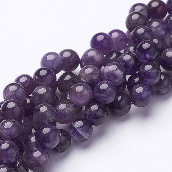 Round Amethyst Beads Strands