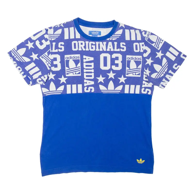 ADIDAS Mens T-Shirt Blue S