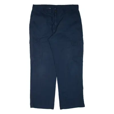 DICKIES Cargo Workwear Mens Trousers Blue Relaxed Straight W36 L29