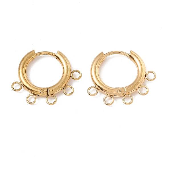 Ion Plating(IP) 304 Stainless Steel Hoop Earring Findings