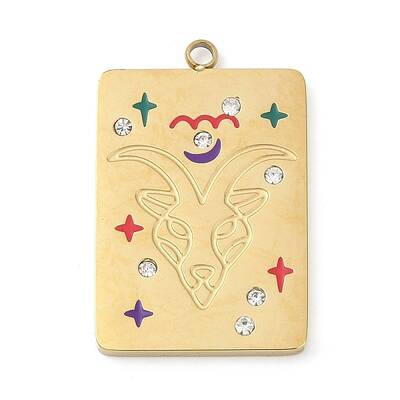 304 Stainless Steel Rhinestones Pendants