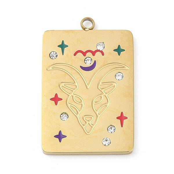 304 Stainless Steel Rhinestones Pendants