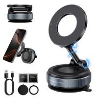 Upgraded Magnetic Phone Holder,Unpowered Version 360° Rotatable Adjustable and Foldable Magnetic & Vacuum Adsorption Car Hol...