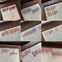 3D FLOWER HANDMADE PRESS ON NAILS,10PCS