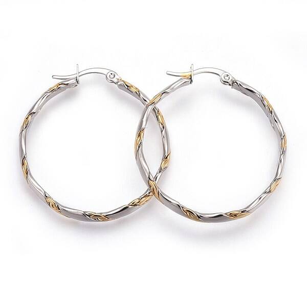 304 Stainless Steel Hoop Earrings
