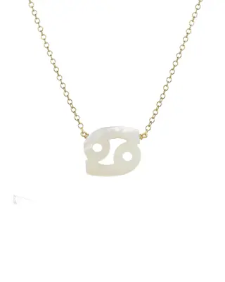 Zodiac Necklace | Metal Color: Gold | Sign: Cancer