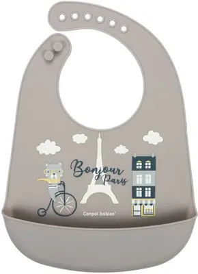 Canpol babies Hello Paris Bibs Beige bib 1 pc