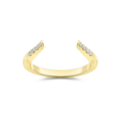 Thalia Crest 14K Yellow Gold Lab Grown Open Diamond Wedding Band