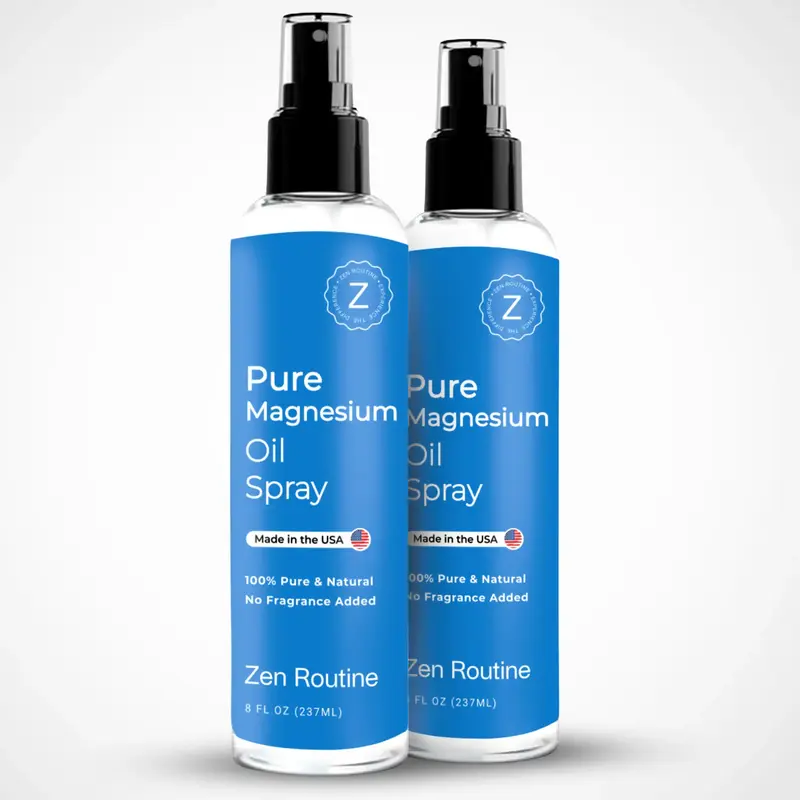 (2-Pack) 8oz Zen Routine Magnesium Spray - USP Grade Magnesium Spray - Comfort