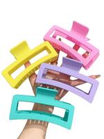 Solid Color Hollow out Design Hair Claw for Women & Girls, Minimalist Headwear Suitable for Thick Hair, Fashion Hair Accessor...