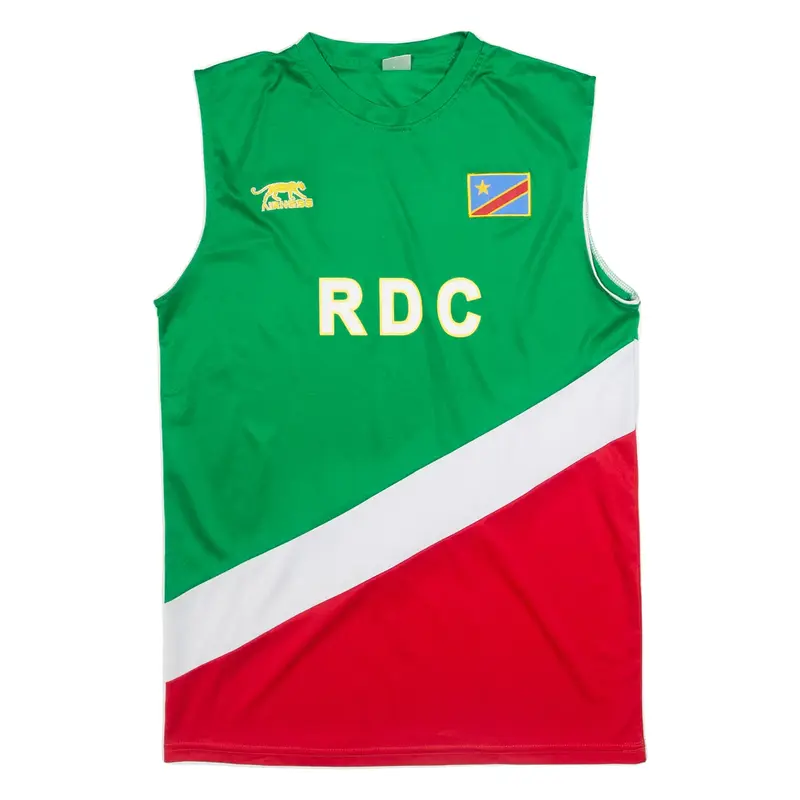 AIRNESS Democratic Republic Congo Mens Jersey Green Sleeveless L