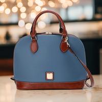 Women's Vintage Large Capacity Dome Bag - Elegant Handbag, with Detachable Shoulder Strap, Red/Black, Classic Vintage Style, ...