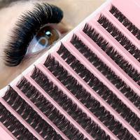 Segmented False Eyelashes (200pcs/set), Natural Look Eyelashes Extensions Kit, Natural Curling Fake Eyelashes for Women Eye M...