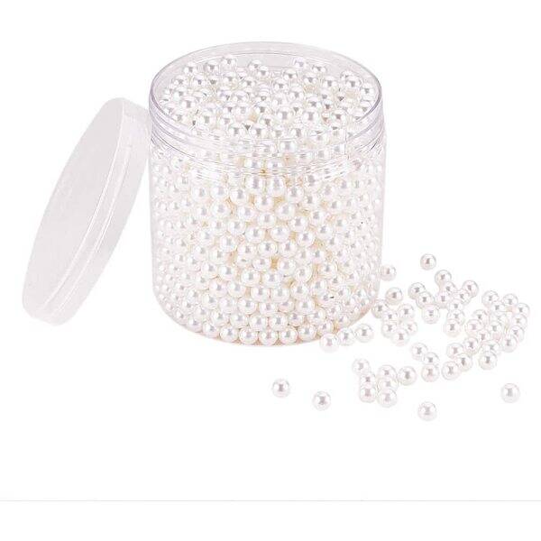 about 1500pcs 8mm White No Holes/Undrilled ABS Plastic Imitated Pearl Beads for Vase Fillers Table Scatter Wedding Party Home...