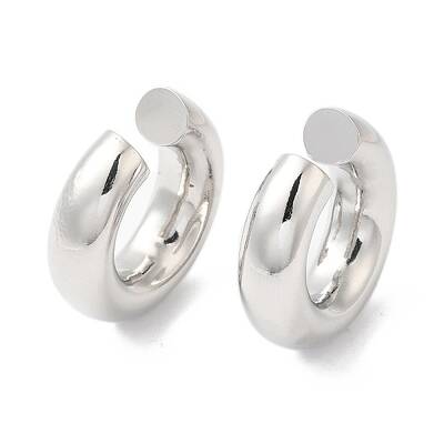 Rack Plating Brass Round Cuff Earrings