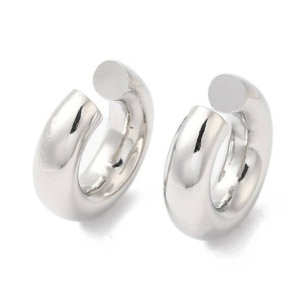 Rack Plating Brass Round Cuff Earrings