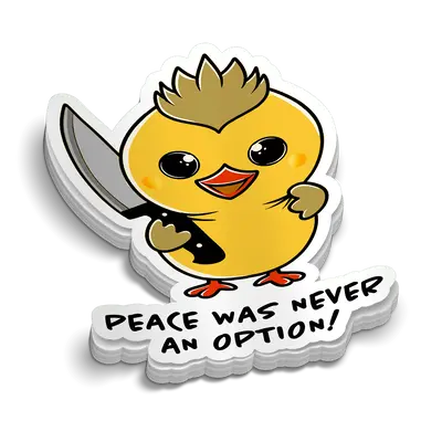 Peace Was Never An Option Hard Hat Decal