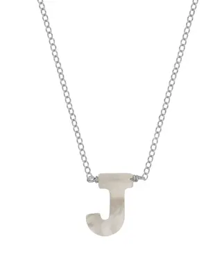 Dawn Initial Necklace | Metal Color: Silver | Style: J