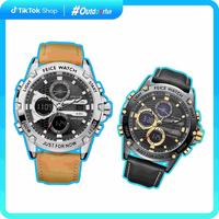 FEICE men's luxury business fashion watch, with a luminous elegant dial, waterproof sports watch - Black and silver gift set ...