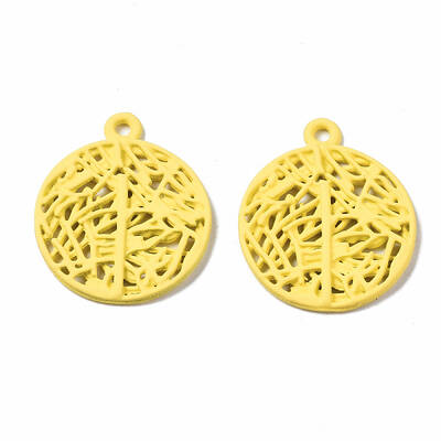 Spray Painted Alloy Pendants