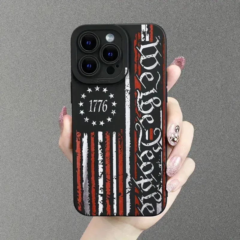 Colorful Striped Painted Phone Case, 1 Count Anti-drop Cellphone Protective Case, Shockproof Mobile Phone Cover for iPhone 1...