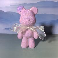 DIY Rhinestone - pasting Adorable Peacock - blue Teddy Bear Plush Handmade Stuffed Animal #DIYCrafts #LuxuryDecor #PlushieArt...