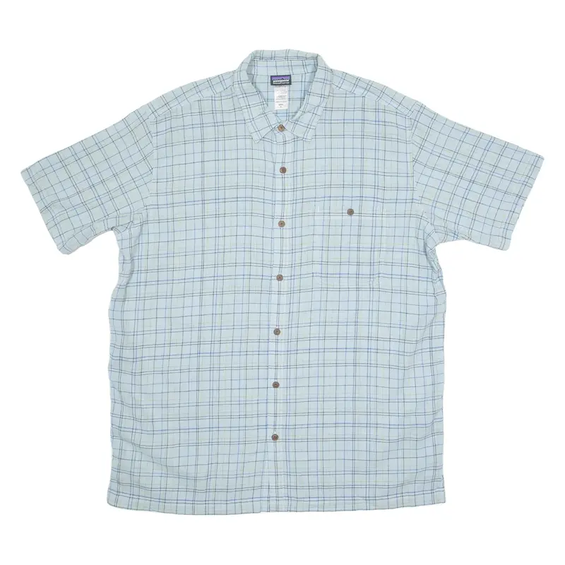 PATAGONIA Mens Shirt Blue Check XL