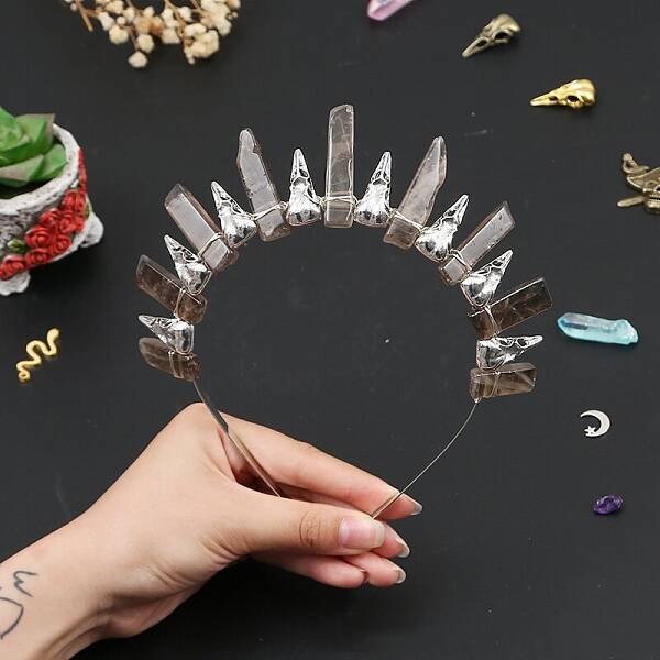 Natural Smoky Quartz Hair Bands