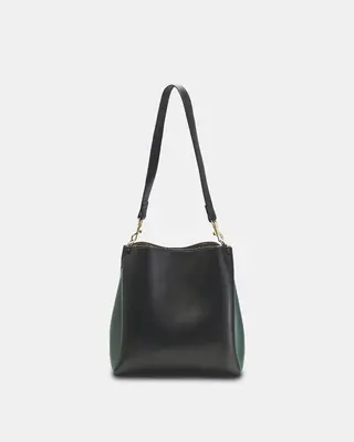 Two-Tone Tote | Color: Black x Oat