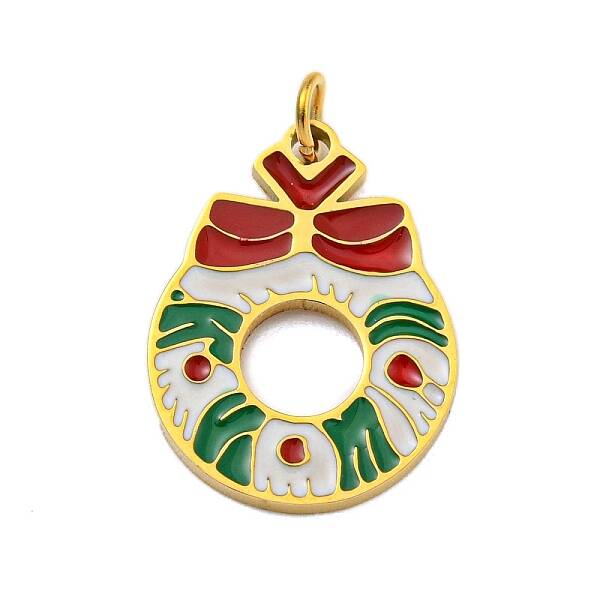 Christmas Theme Ion Plating(IP) 304 Stainless Steel Pendants