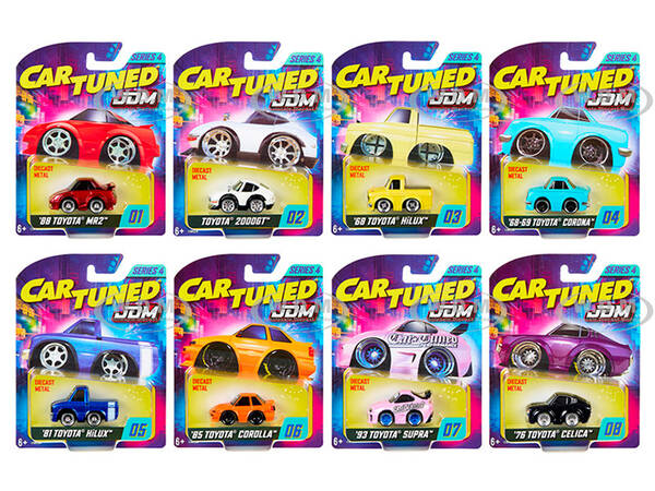 JDM Tuners Series 4 Set of 8 Pieces Diecast Model Cars by CarTuned