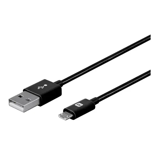 13932 Monoprice Select Series USB-A to Micro B Cable 2.4A 22/30AWG Black 10ft