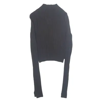 ALL SAINTS Womens Blouse Black High Neck Long Sleeve Viscose XS