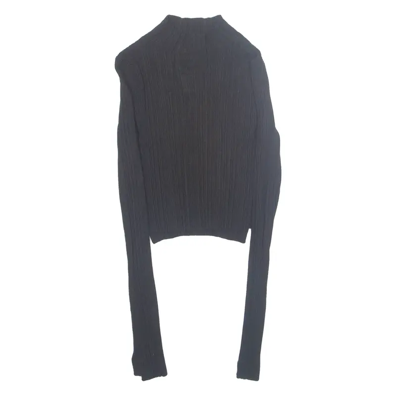 ALL SAINTS Womens Blouse Black High Neck Long Sleeve Viscose XS