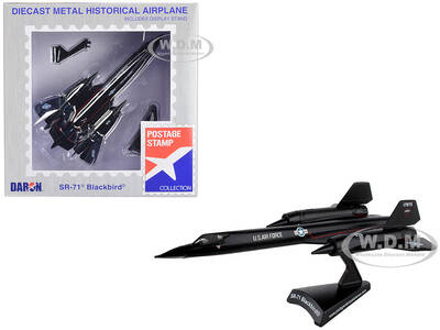 Lockheed SR-71 Blackbird Aircraft United States Air Force 1/200 Diecast Model Airplane by Postage Stamp