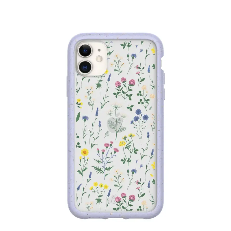 Clear Shadow Blooms iPhone 11 Case With Lavender Ridge