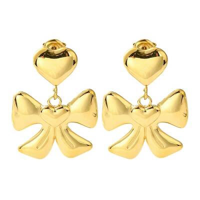 Ion Plating(IP) 304 Stainless Steel Dangle Stud Earrings