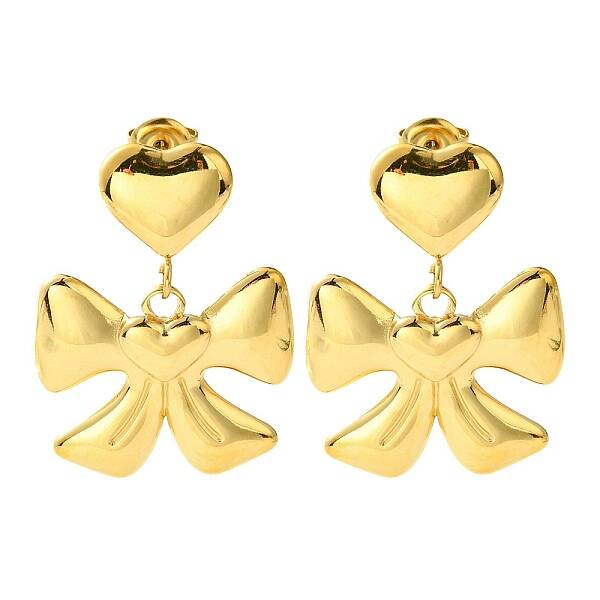 Ion Plating(IP) 304 Stainless Steel Dangle Stud Earrings