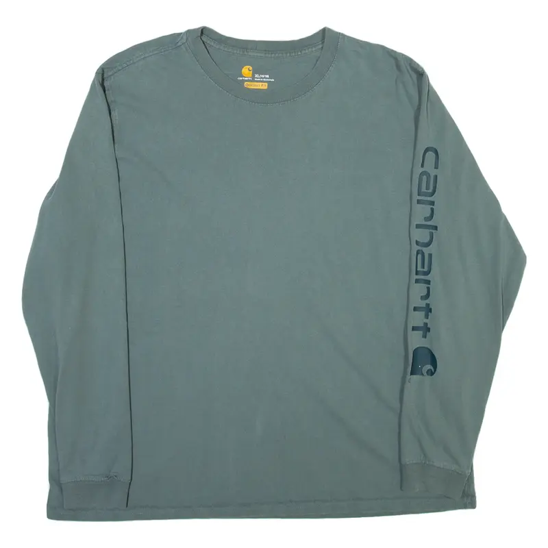 CARHARTT Boys T-Shirt Green Long Sleeve XL