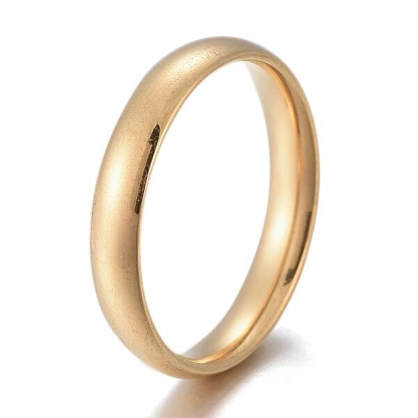304 Stainless Steel Flat Plain Band Rings