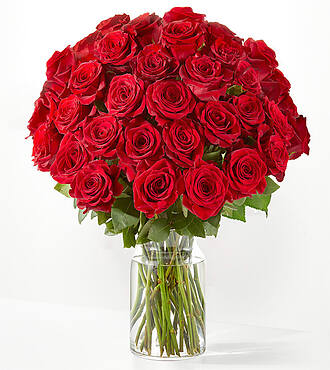 Three Dozen Long Stem Red Roses - FedEx